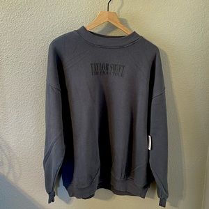 Taylor Swift Eras Merch Crewneck Sweatshirt Washed Blue Large